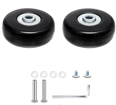 2x Universele Kofferwielen Vervangen - Robuuste Skatewielen Trolley Reservewielen Zwart