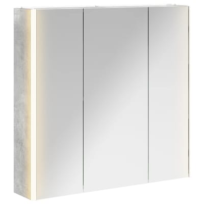 vidaXL - Badkamerspiegelkast - Beton - Grijs - 73.5 - x - 15.5 - x - 70 - cm