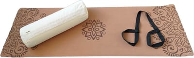 Samarali Ivoor Yin Yoga Set Sun - Kurk Mat, Bolster & Massagebal - Natuurlijk en Ethisch