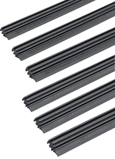Rubberen Wisserbladen Strips voor Platte Wisserbladen - Set van 2 Stuks in 3 Maten (650mm, 500mm, 400mm)