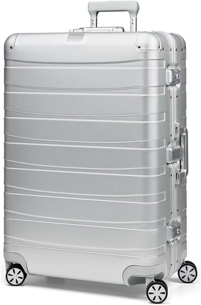 Redolz Pro Aluminium Trolley met 4 wielen L Aluminium 77 cm - Harde bagage - TSA slot - silver