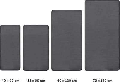 Laleni Jersey Baby/Kind Hoeslaken - Actief Ademend - Oeko-Tex Certificeerd - Babybed, Wieg, Kinderbed 100 x 100 x 10cm, antraciet, vierkant