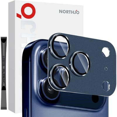 Northjo iPhone 17 Pro Full Cover Camera Protector Blauw