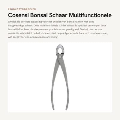 Dailygoods- Bonsaischaar Schaar Gereedschap - Multifunctionele Tuinieren Schaar - Snoeien - Bonsai Takken Cutter - Ergonomische Grip - Concave Snede - Takenschaar