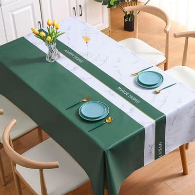 Luxe Thuis Waterdicht Oliebestendig Hittebestendig Tafelkleed Eenvoudig Koffietafelkleed Doek Tafelmat Huishoudelijk 90x150cm white