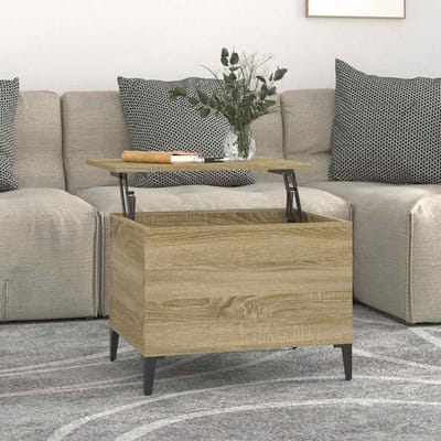 vidaXL - Salontafel - 60x44,5x45 - cm - bewerkt - hout - sonoma - eikenkleurig