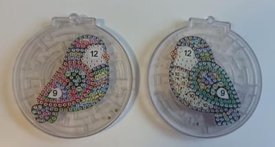 diamond painting - kerstboomversiering - sleutelhanger - doolhof/labyrinth maze game ( 2 stuks ) 312