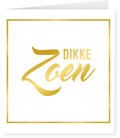 Gold white cards - Dikke zoen