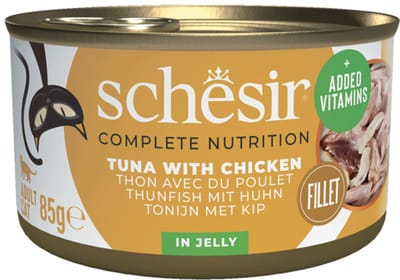 Schesir Kattenvoer Tonijn en Kip in Gelei - 12 x 85 gr - Voordeelverpakking