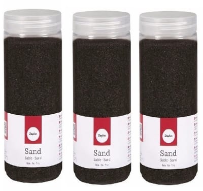 Fijn decoratie zand zwart 1425 ml - Hobby zand - Deco materiaal 3 x 475 ml