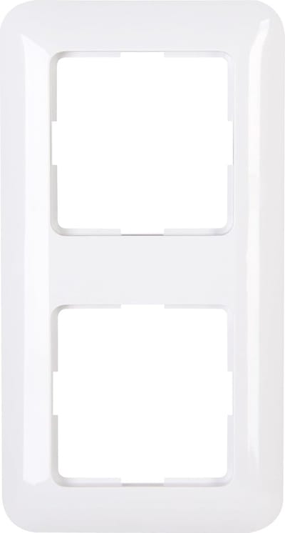 Afdekraam Dubbel - Schakelaarprogramma - Wandmontage - Schroef of klik - 152 x 09 cm - Arctisch Wit