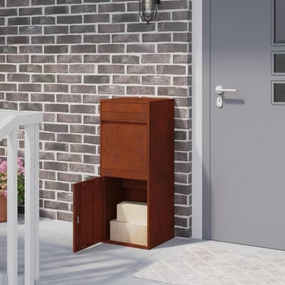 Pakketbox Staal - Buitenbox Pakketten - Veilig Pakket Ontvangen - Waterdicht Grendelslot - 41 x 38 x 103 cm - Metaal