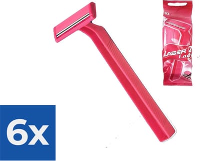 Borvat ' Laser Twin Women- Wegwerpscheermesjes- Scheermes - 10 stuks - Voordeelverpakking 6 stuks