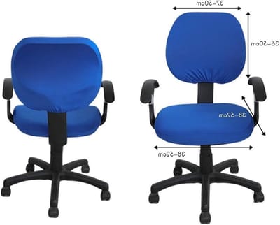 Stretchbare en Wasbare Stoelhoezen voor Kantoorstoelen - Rotatie en Bescherming voor Rugleuning en Kussen - Universele Computerstoelhoezen in Blauw