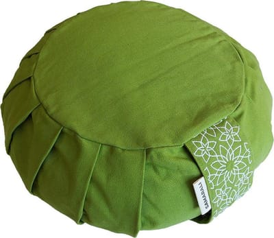 Samarali Zafu Meditatiekussen van Biologisch Katoen 34 x 34 x 14 cm – Boekweitkaf Vulling – Ergonomisch Zitkussen voor Juiste Houding – Voor Meditatie, Yoga & Ademhalingsoefeningen – Wasbare Hoes
