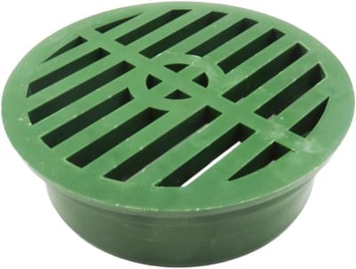 Gazon Afvoer Rooster - Tuin Drainage - Watermanagement Buiten - Robuuste PVC Constructie - 4 Inch Diameter - Groen