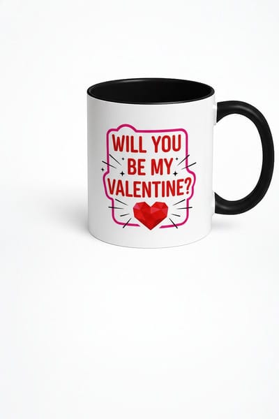 Valentijn Mok 'Will You Be My Valentine?' | Romantisch Cadeau Valentijnsdag | Unieke Liefdesbeker