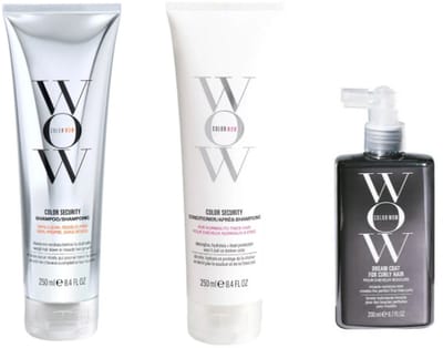 Color Wow Trio Color Security Shampoo + Security Conditioner Normal to Thick Hair 250ml + Dream Coat For Curly Hair 200ml | Extra voordelig