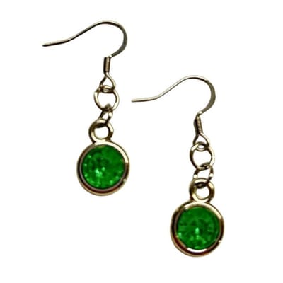 2 Love it - Bling - Oorbellen - Stainless steel - Groen - Zilverkleurig