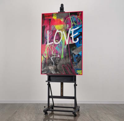 Canvas schilderij 120x80 cm handgeschilderd Love liefde romantisch – YS-Art Gallery – Romantische wanddecoratie voor woonkamer – Modern schilderij voor slaapkamer