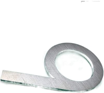 Metalen huisnummer - Adressticker Huisdeur - Adres Aangeven - Zelfklevend RVS - 60mm Hoog - Zilverkleurig