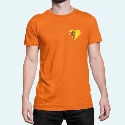 Oranje Koningsdag T-Shirt Hartje Zuid-Holland XS