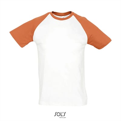 SOL'S Raglan T-Shirt Funky 150 L140 - White/Orange - 3XL