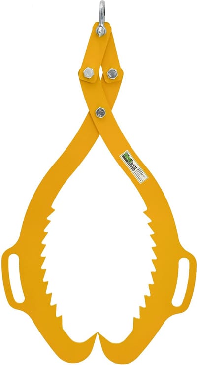 TRUTZHOLM Bosbouwtang 1500kg - Voor Boomstammen tot 760mm - Heftang Met 2 Spandoorns - Sleeptang Achtertang Signaalgeel