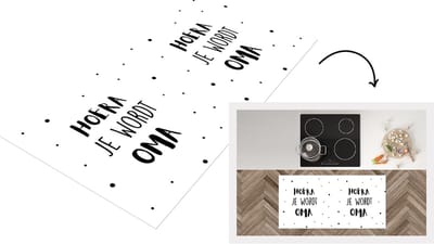 Keukenloper - Loper keuken - Quotes - 'Hoera je wordt oma' - Spreuken - 120x60 cm - Keukenloper vinyl