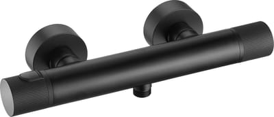Ben engraved Line Thermostatische Douchekraan - 15 cm - Mat Zwart - Thermostaatkraan