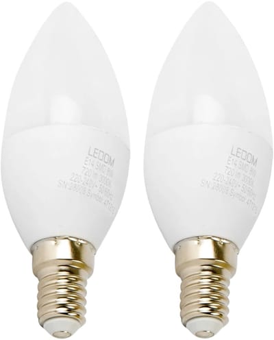 LED line LITE LED Kaarslamp C37 E14 - 8W (vervangt 60W) - 720lm - Ø37mm - 230V - Energiezuinig - 2 stuks