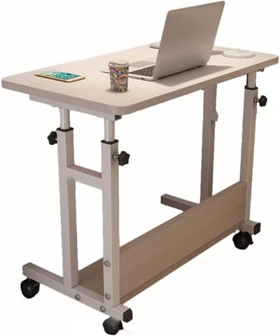 Mobiel Laptopbureau - Zit-sta Tafel - Comfortabel Werken - In Hoogte Verstelbaar - 60 x 40 cm - Naturel