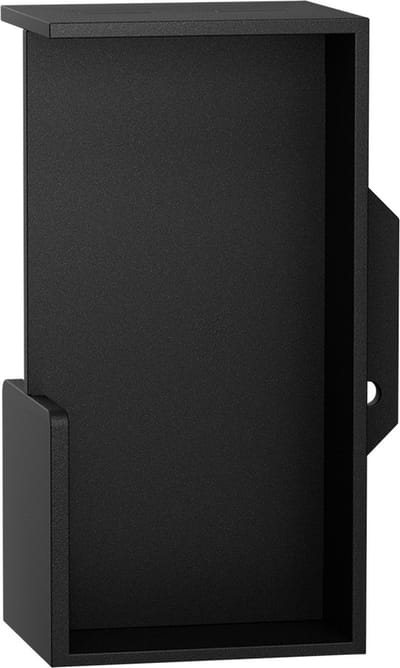 Schuifdeurkom - Zwart - RVS - GPF - inbouw zwart G-greep rechthoekig 100x50x40mm