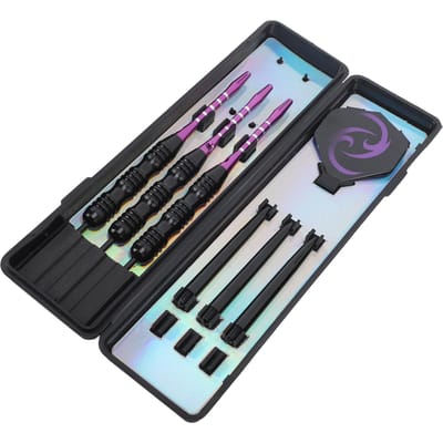 Dartset Professioneel IJzer Aluminium Gekarteld Groefontwerp met Opbergdoos Darts Metalen Punt Set voor white