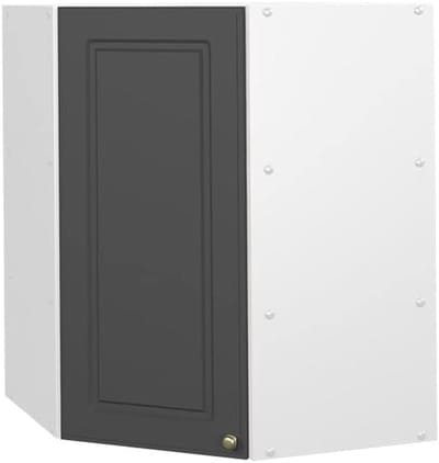 Hoekhangkast Keuken - Muurkast Keukenkastje - Keukenopslag - Verstelbare plank - 57 cm breed - Antraciet goud