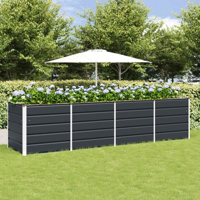 vidaXL - Plantenbak - Antraciet - 320 - x - 80 - x - 75 - cm - Staal