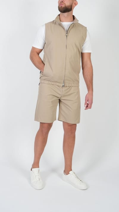 BASKO - ZOMERSET - GILET + SHORT - BEIGE - MAAT S