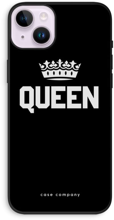 Case Company® - Hoesje geschikt voor iPhone 14 Plus hoesje - Queen zwart - Biologisch Afbreekbaar Telefoonhoesje - Bescherming alle Kanten en Schermrand