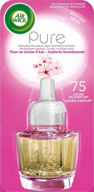 Air Wick Elektrische Geurverspreider Luchtverfrisser - Pure Aziatische Kersenbloesem - Navulling 19ml