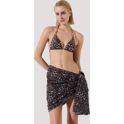 Karl Lagerfeld Karl Signature Sheer Pareo Signature Leopard Taglia: OS | Bikini Outlet | Donna