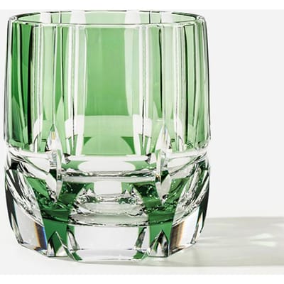 Edo Kiriko Kristallen Rock Glas, Handgesneden, Groen Bamboe Likeur Wijn Tumbler, Topkwaliteit Whiskey Glas, Japanse Stijl, Kagami Design 250ml beige