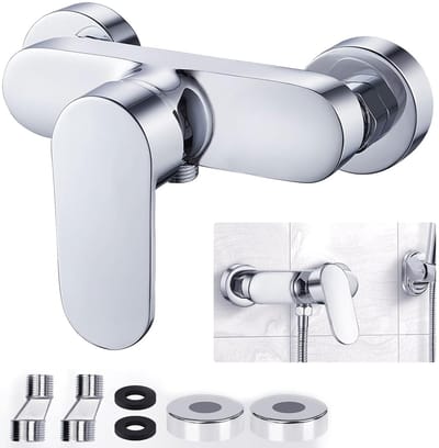 Dailygoods- Douchekraan met dubbele hendel - Mengkraan Douche - Doucheset Wandmontage - Zinklegering - Chroom Afwerking - Flexibele Bediening