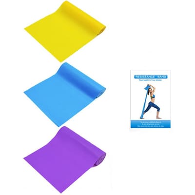 3 Stuks Stretch Weerstandsbanden Yoga Oefening Elastische Band 3 stuks Weerstandsband Set voor Mannen Vrouwen Fysiotherapie Kracht blue