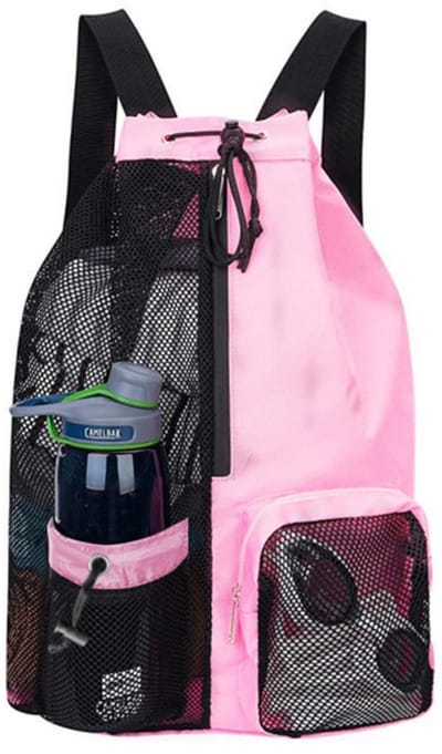 Mesh tas met trekkoord – 28x47CM – Opbergzak – Sporttas – Zwemtas – Rugzak – Rugzak met trekkoord – Kledingzak – Schoenentas – Tas met sluitkoord – Mesh rugzak met trekkoord – Reis-/strandtas