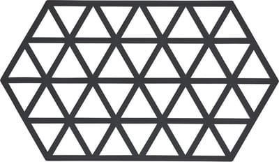 Zone Denmark Pannenonderzetter Triangles – Onderzetters Pannen – Hittebestendig tot 250°C – Vaatwasserbestendig – Siliconen – 24 × 14 × 0,9 cm – Zwart