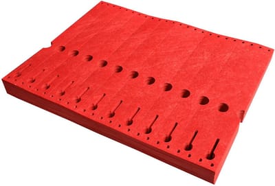 CombiCraft Tyvek sleufetiketten 220 x 25,4 mm rood - per 1000 stuks