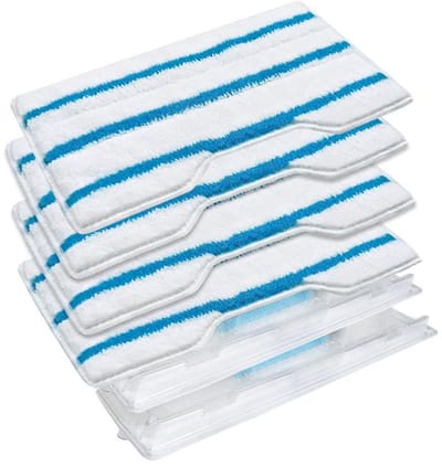 4 stuks Herbruikbare Dweilpads - compatibel met Shark Vac Mop VM252 VM200 VC205 VM250 VM180 VM401 QM250 VM190 - Wasbare Dweilpads voor de stofzuiger - Bij elke vervangende pad wordt een herbruikbare stofbak meegeleverd