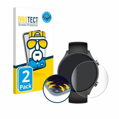 BROTECT - Screenprotector voor OnePlus watch 2R - Folie Beschermfolie transparant volledig dekking - 2 Stuks