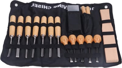 Houtsnijwerkset - Gereedschap set - Houtbewerking - 16-delig - N.v.t. - N.v.t.