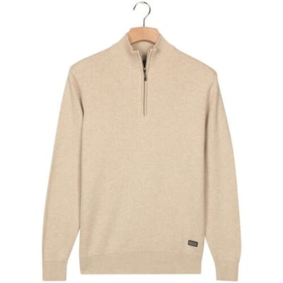 Baileys Trui Half Zip Allover Two-Tone Fine Texture Kitt / male